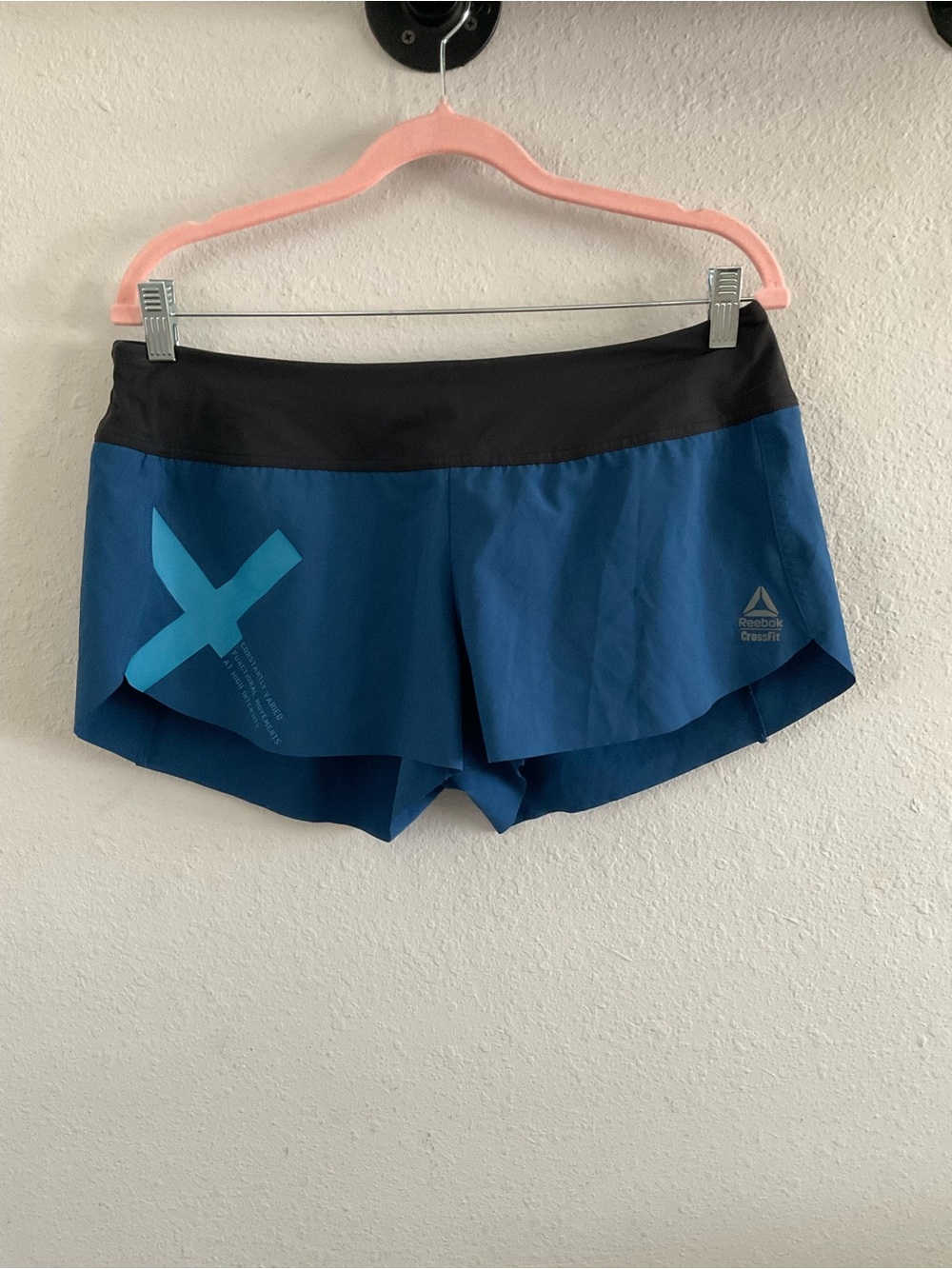 Reebok Black-Waist Teal Women’s Athletic Shorts